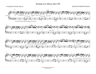 Prelude In C Minor, Bwv 999