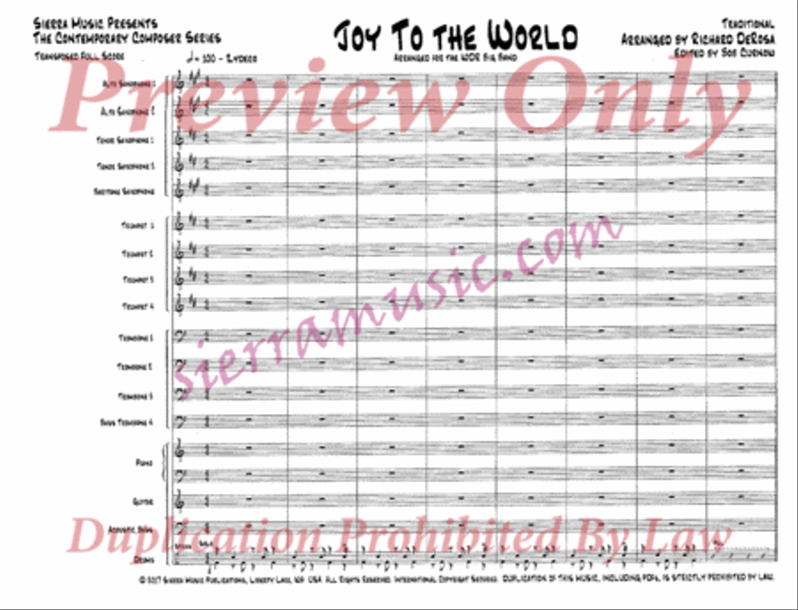 Joy to the World Jazz Ensemble scores gallery preview page 2