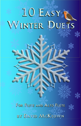 Book cover for 10 Easy Winter Duets for Flute and Alto Flute