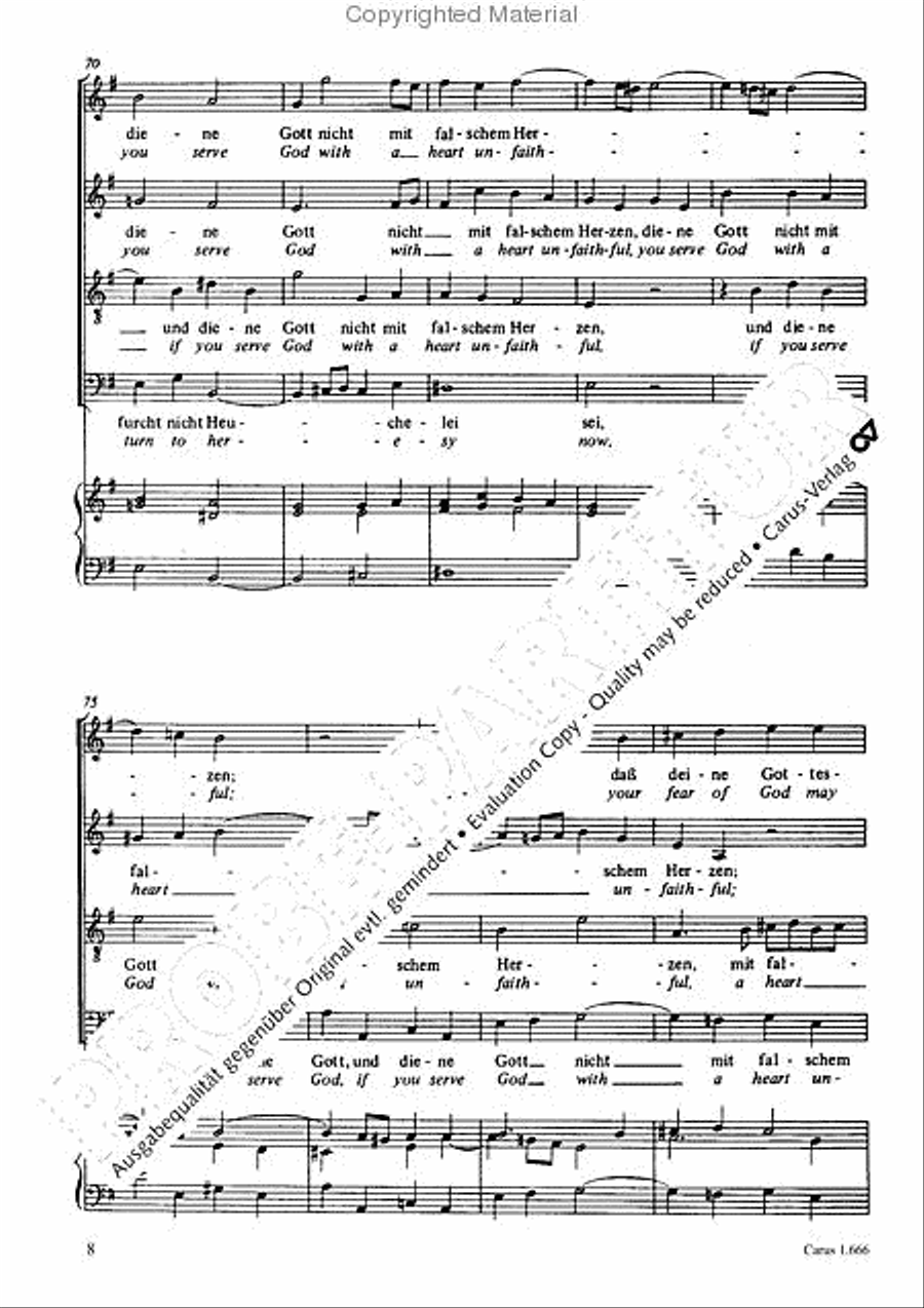 Be aware, your fear of God may turn to heresy (Siehe zu, dass deine Gottesfurcht nicht Heuchelei sei) 4-Part scores gallery preview page 9