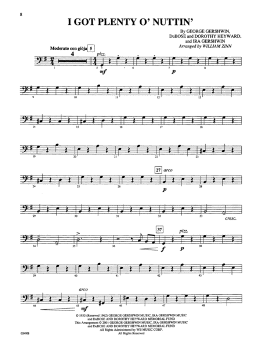 Porgy and Bess for Strings String Orchestra scores gallery preview page 7