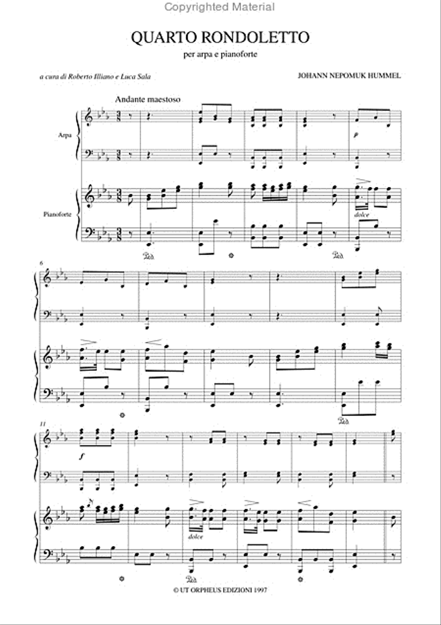Rondoletto No. 4 for Harp and Piano Harp scores gallery preview page 2