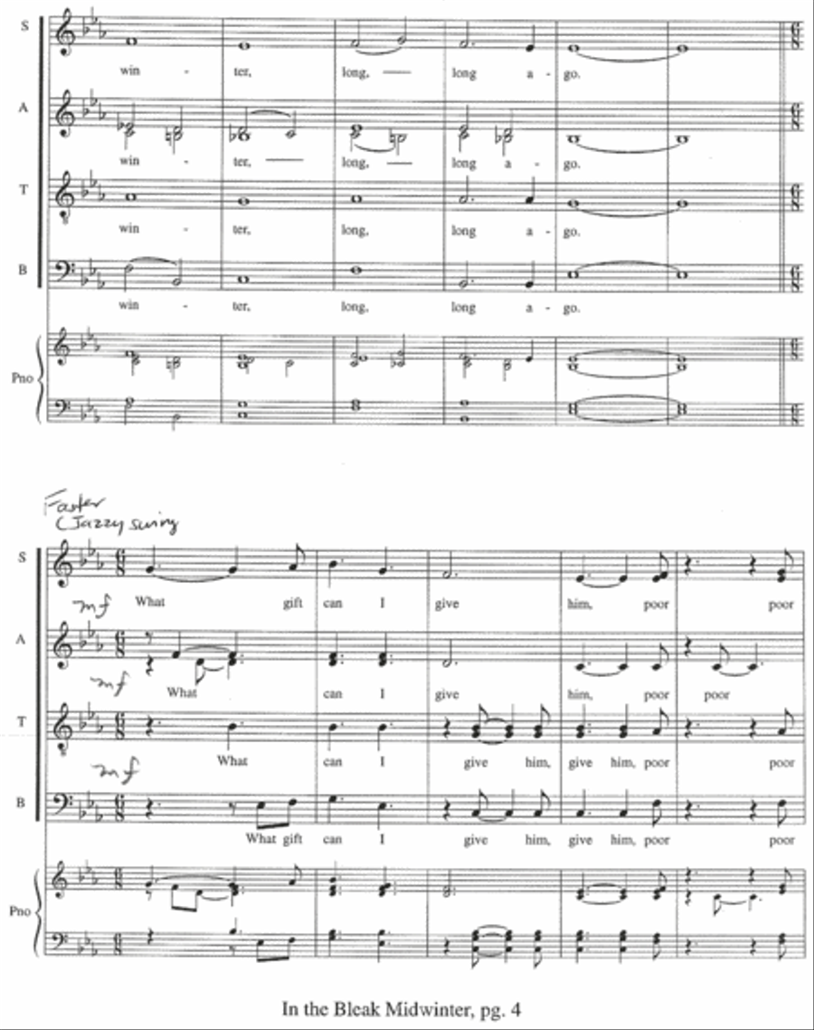 In the Bleak Midwinter (SSATB) Divisi scores gallery preview page 4