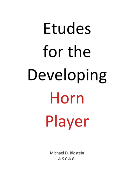 Etudes for the Developing Horn Player