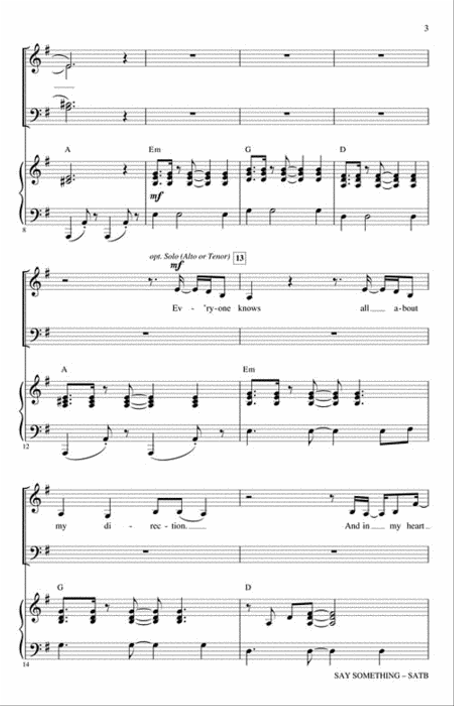 Say Something Say Something 4-Part scores gallery preview page 3