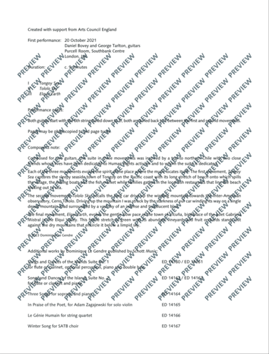 Tongoy Triptych Score scores gallery preview page 4