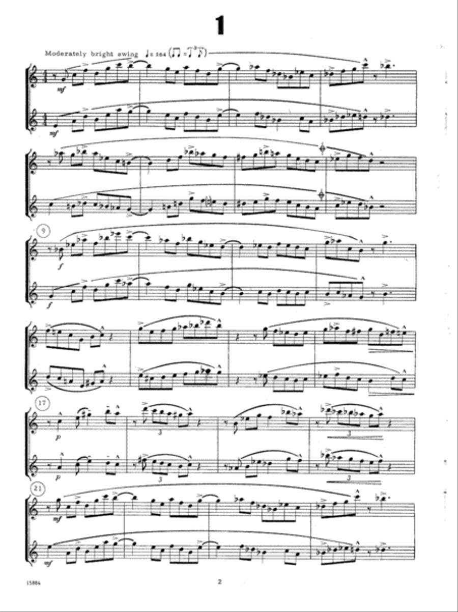 Six Jazz Duets, Volume 1 Six Jazz Duets, Volume 1 Woodwind Duet scores gallery preview page 2