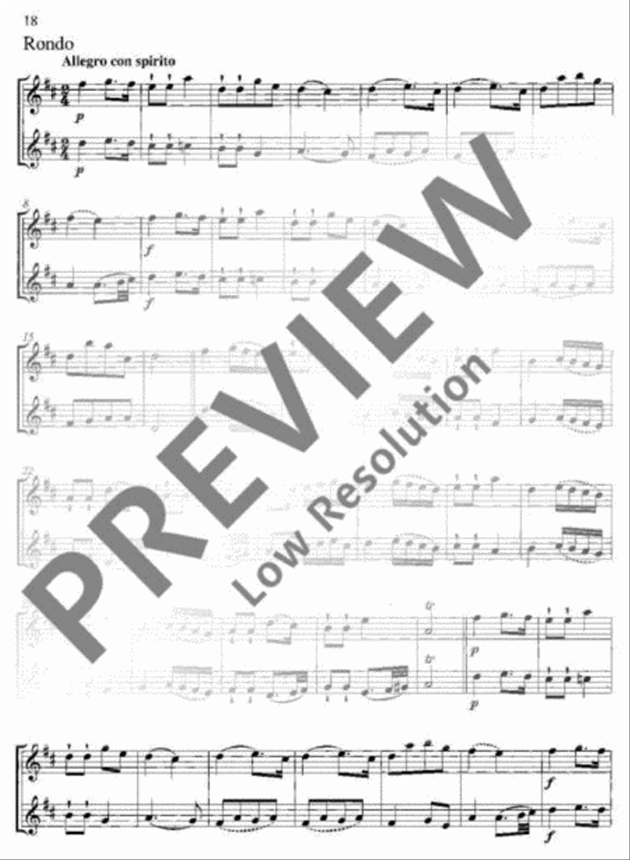 Twelve Duettinos Flute scores gallery preview page 19