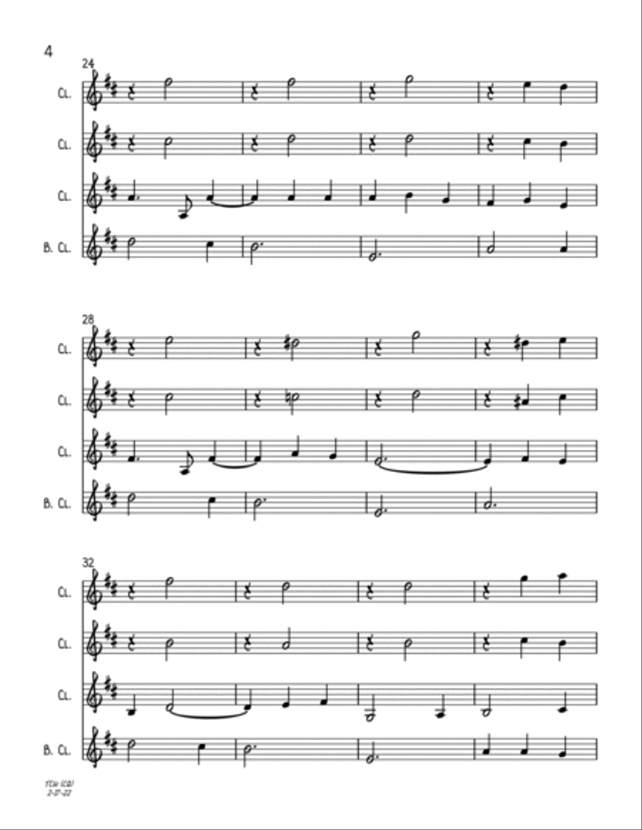 The Christmas Waltz Woodwind Quartet scores gallery preview page 4