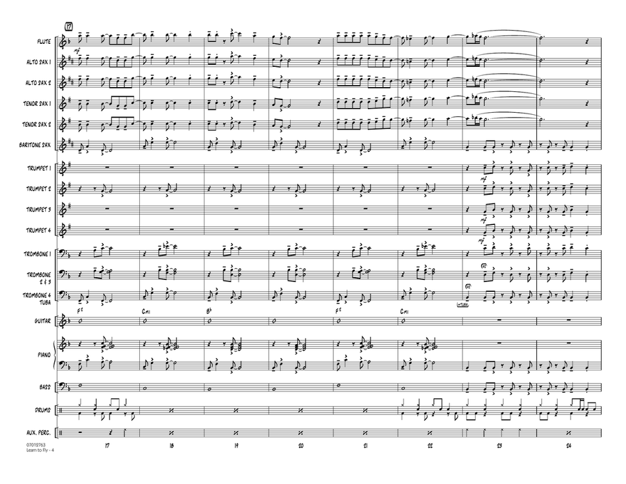 Learn to Fly - Conductor Score (Full Score) Jazz Ensemble scores gallery preview page 4