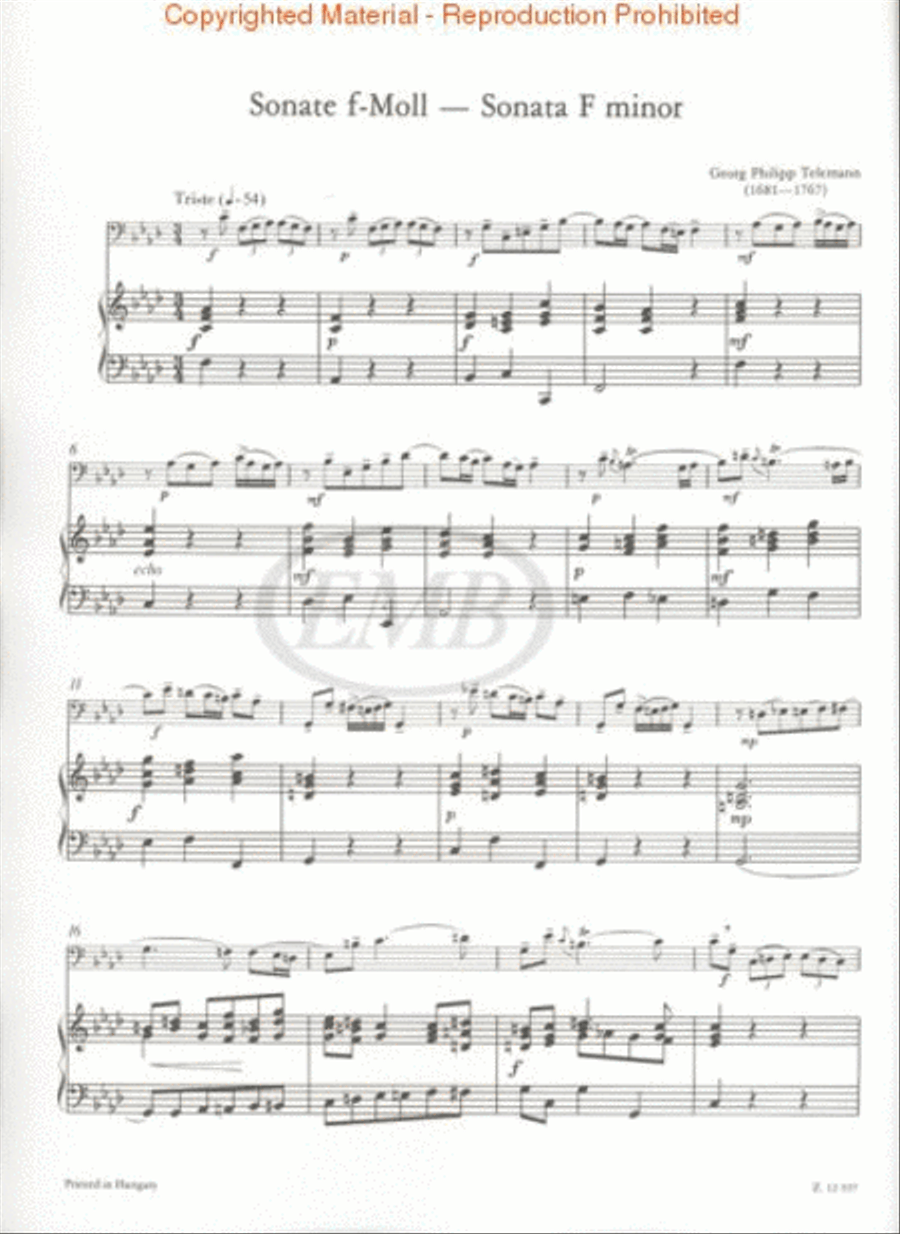 Baroque Sonatas – Volume 2 Bassoon Solo scores gallery preview page 2