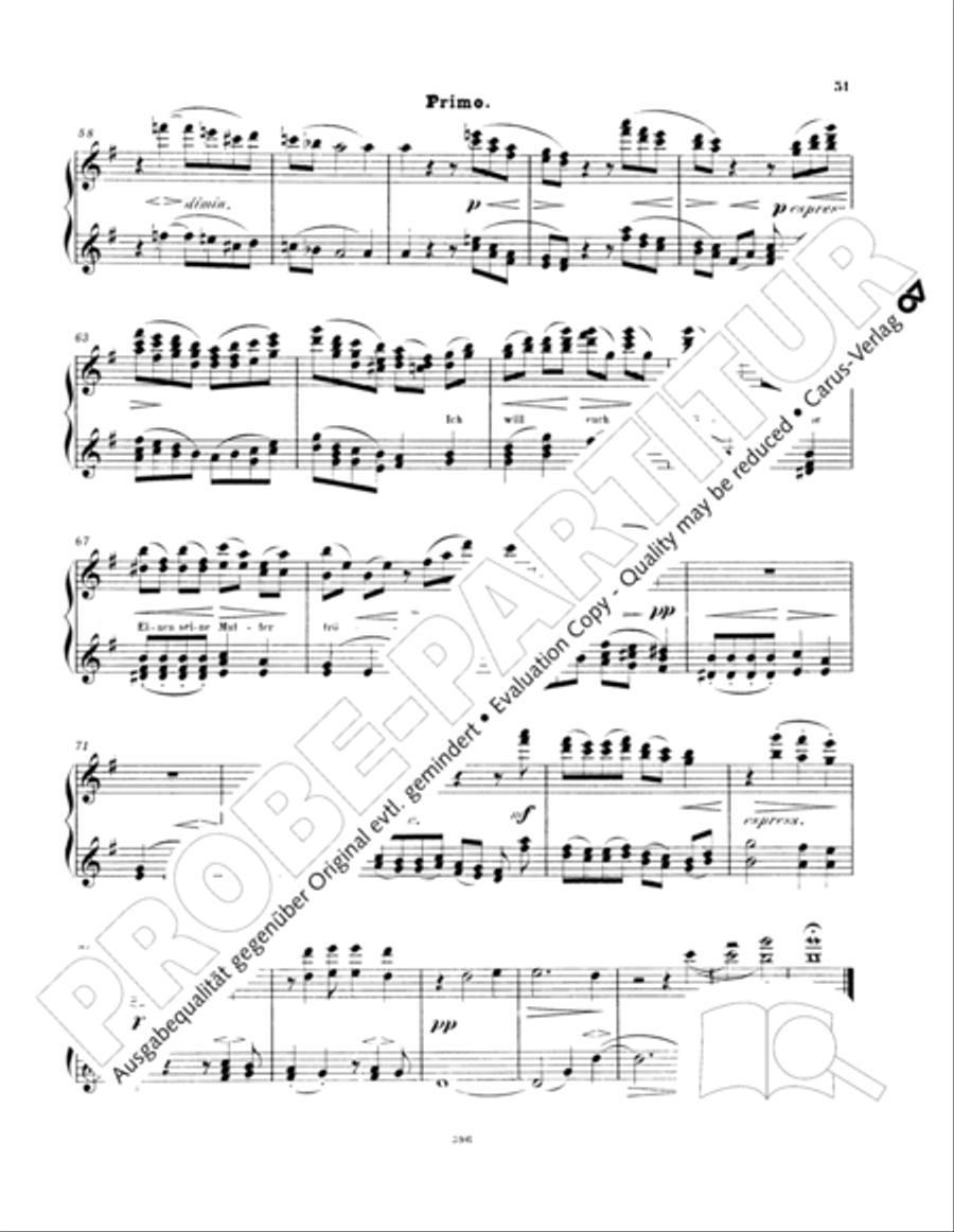 Ein Deutsches Requiem (German Requiem) Piano Duet scores gallery preview page 60