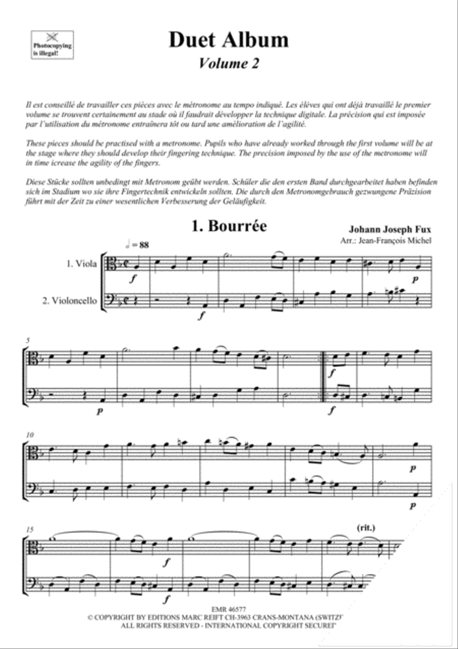 Duet Album Vol. 2 Cello scores gallery preview page 3