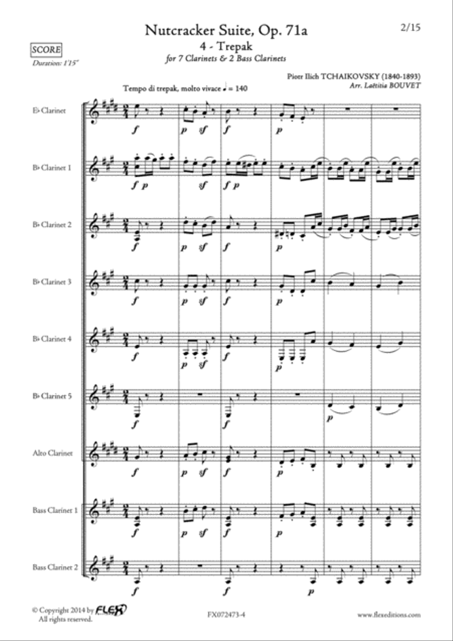 Nutcracker Suite - 4 Clarinet scores gallery preview page 2