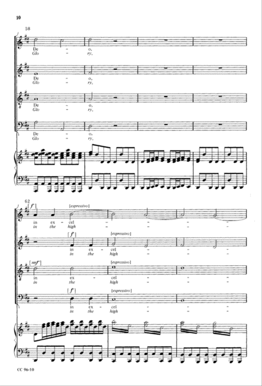 Gloria Gloria 4-Part scores gallery preview page 11