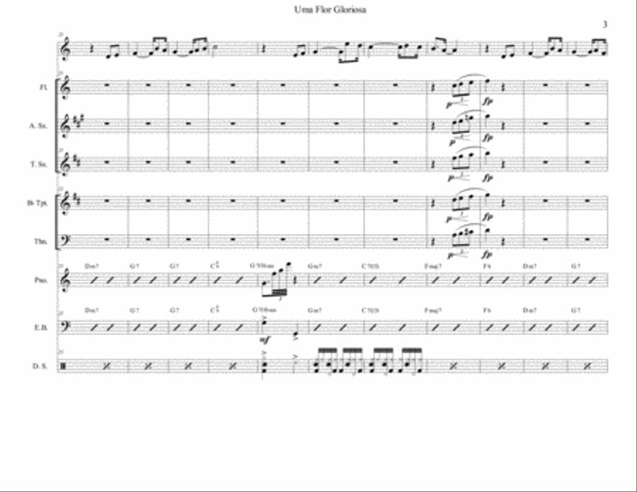 Flor Gloriosa Jazz Ensemble scores gallery preview page 3