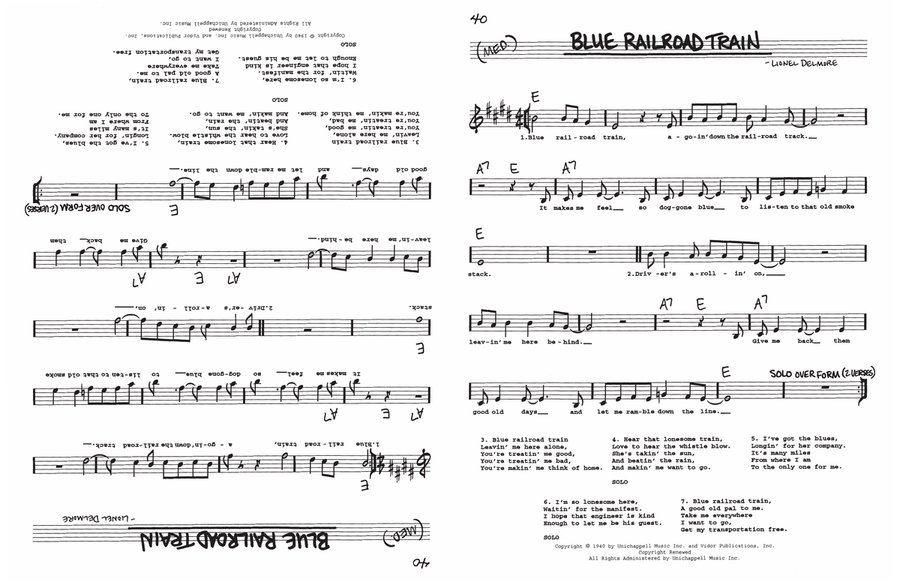 Blue Railroad Train Voice scores gallery preview page 1