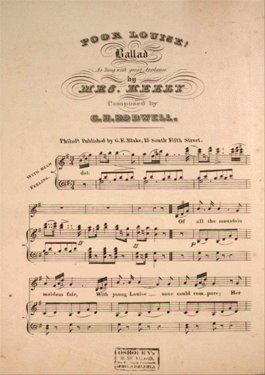 Poor Louise! Ballad Voice scores gallery preview page 1