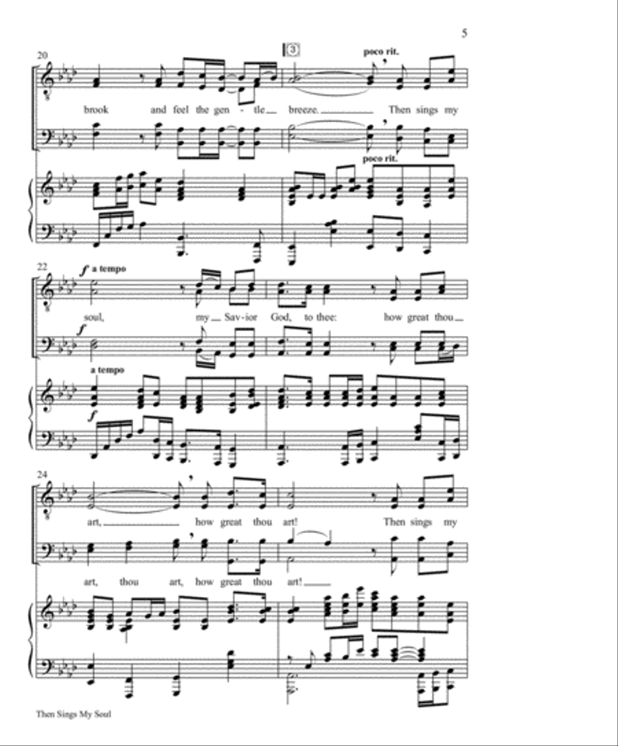 Then Sings My Soul (How Great Thou Art) Choir scores gallery preview page 6