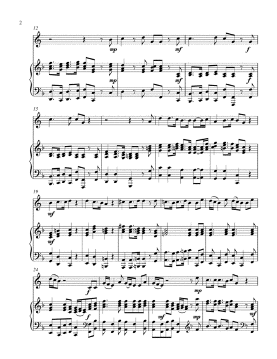 Lift Up Ye Heads O Ye Gates (treble F instrument solo) Horn scores gallery preview page 3