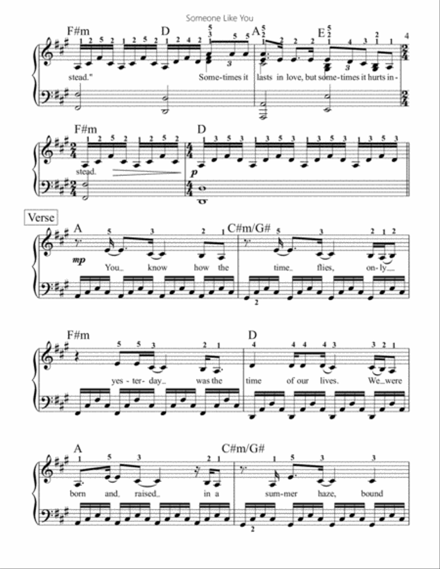 Someone Like You Alto Voice scores gallery preview page 4