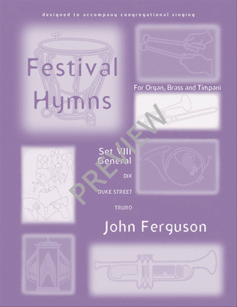 Festival Hymns for Organ, Brass and Timpani - Volume 8, General Trombone scores gallery preview page 2
