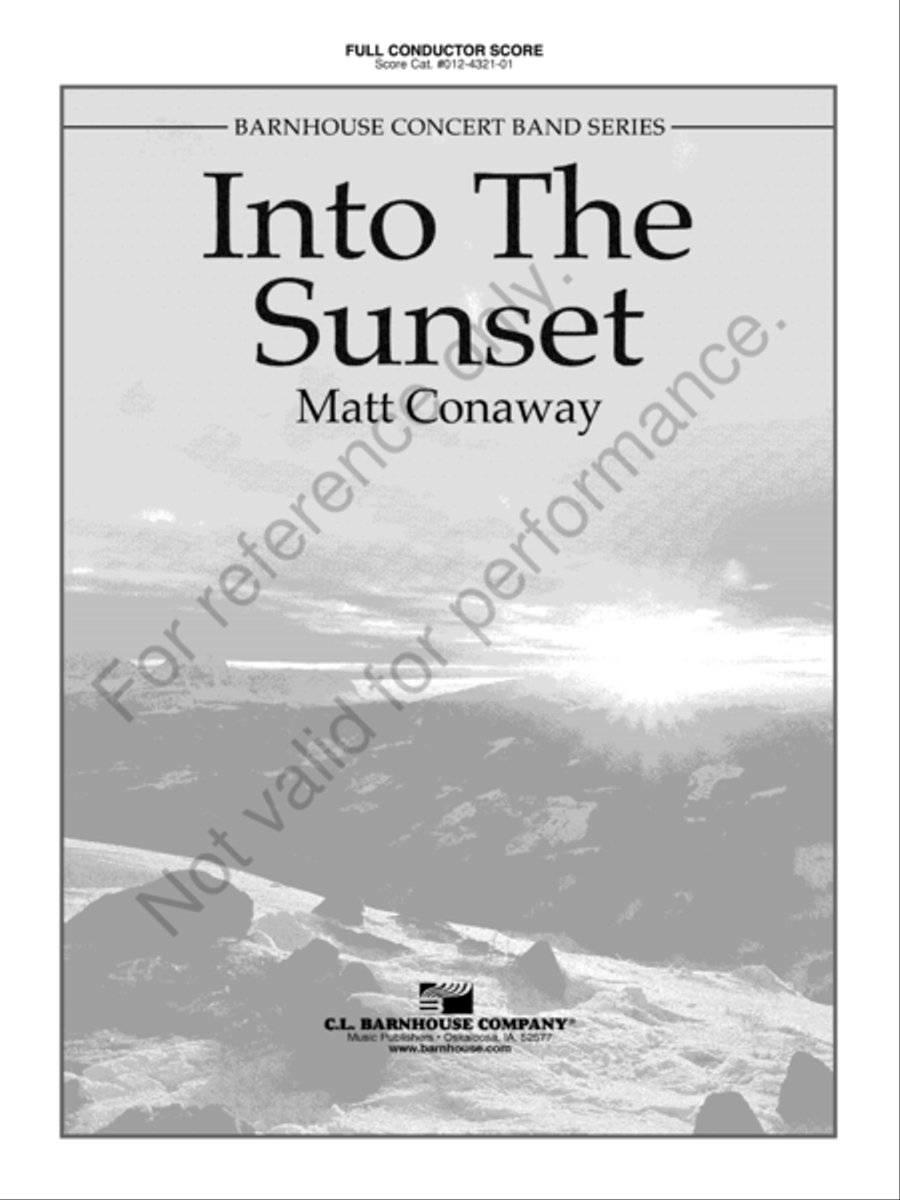 Into The Sunset Concert Band scores gallery preview page 2