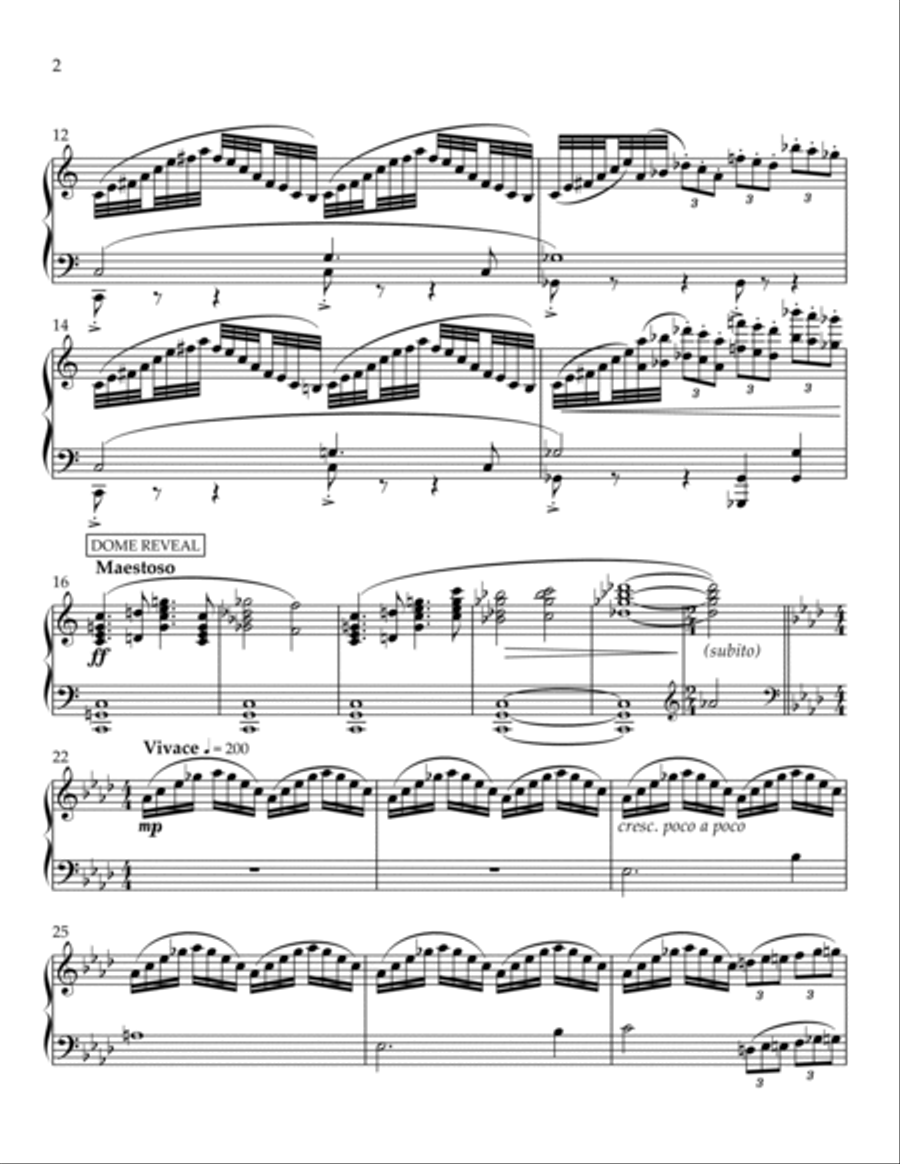 Space Mountain Score Piano Solo scores gallery preview page 2