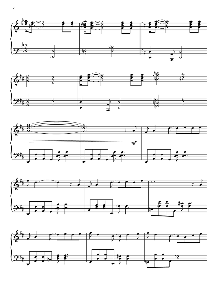 The Big Country The Big Country Piano Solo scores gallery preview page 2