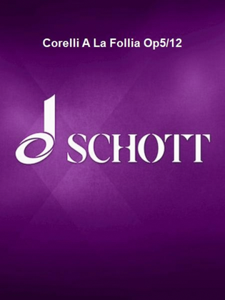 Book cover for Corelli A La Follia Op5/12