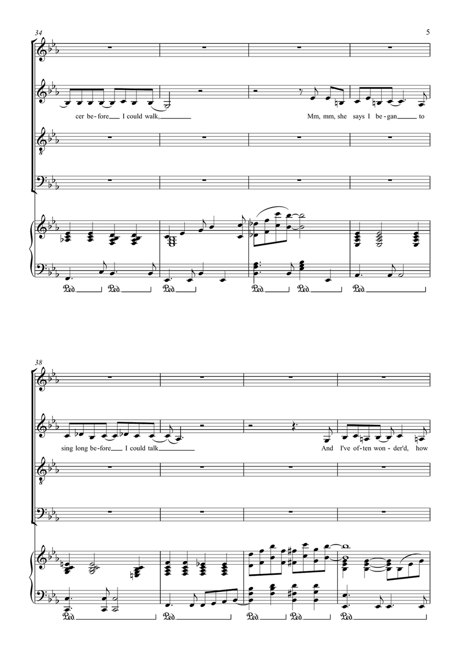 Thank You For The Music Thank You For The Music 4-Part scores gallery preview page 5