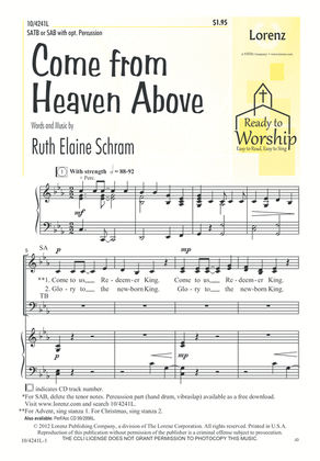 Book cover for Come from Heaven Above