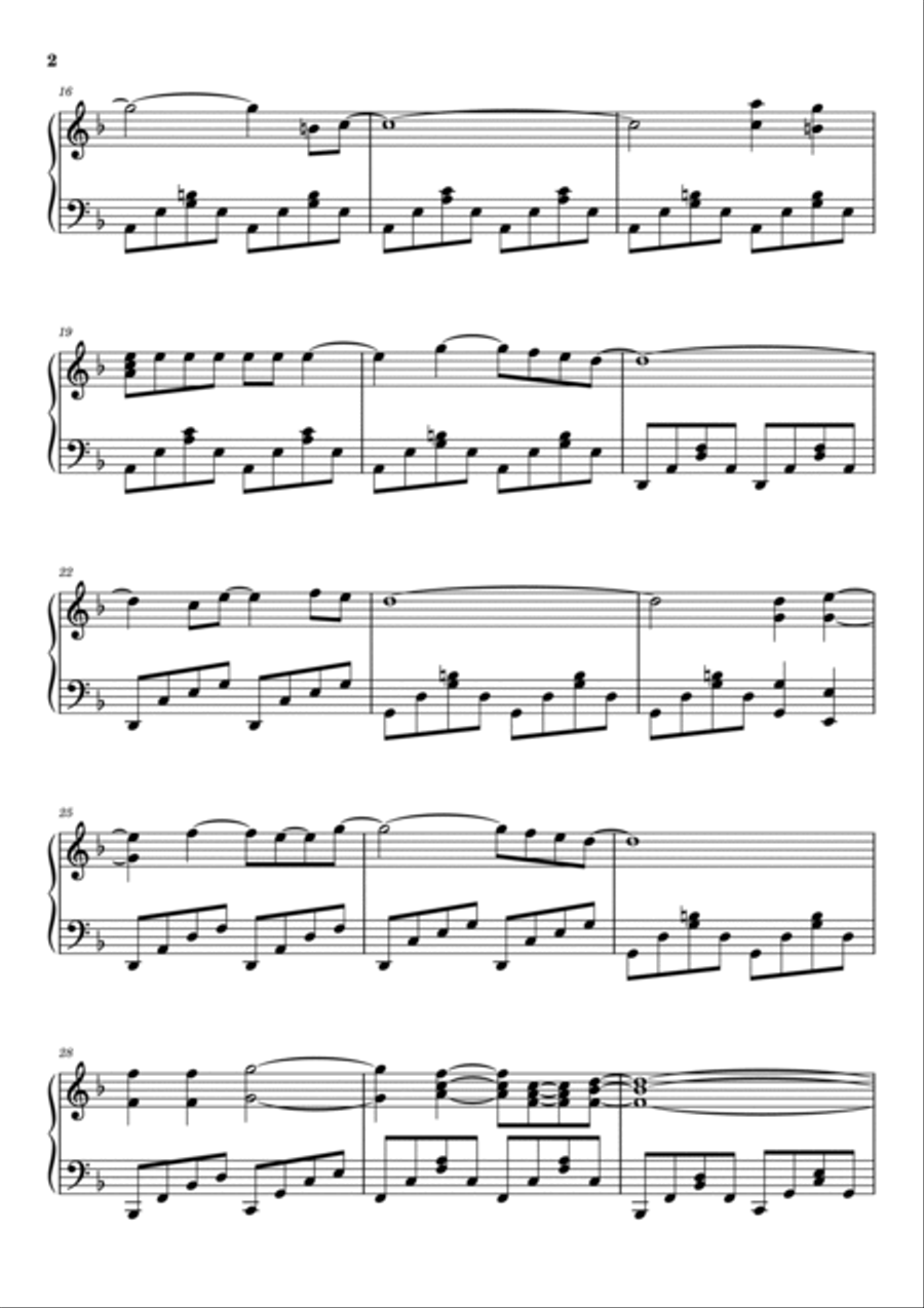 Hungry Eyes Piano Solo scores gallery preview page 2