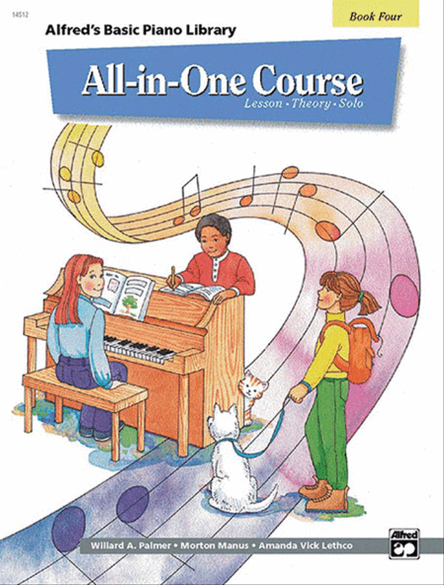 Alfred's Basic All-in-One Course, Book 4 Piano Method scores gallery preview page 1