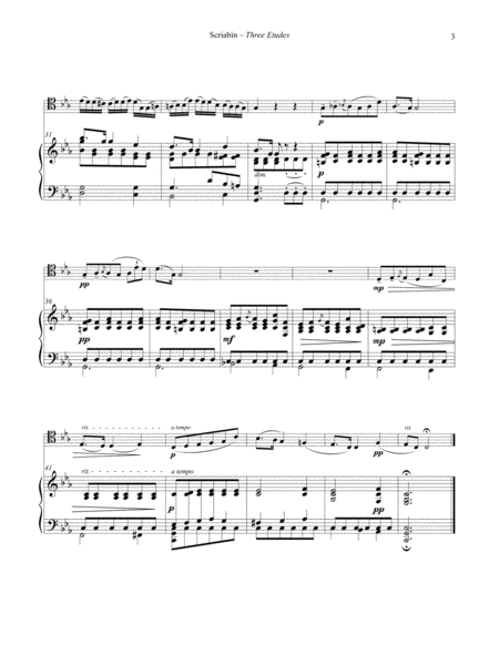 Three Etudes for Trombone and Piano
