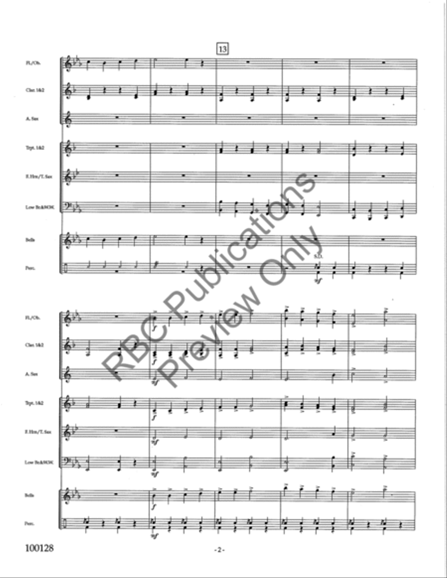 Holiday Festival (Score) Concert Band scores gallery preview page 4