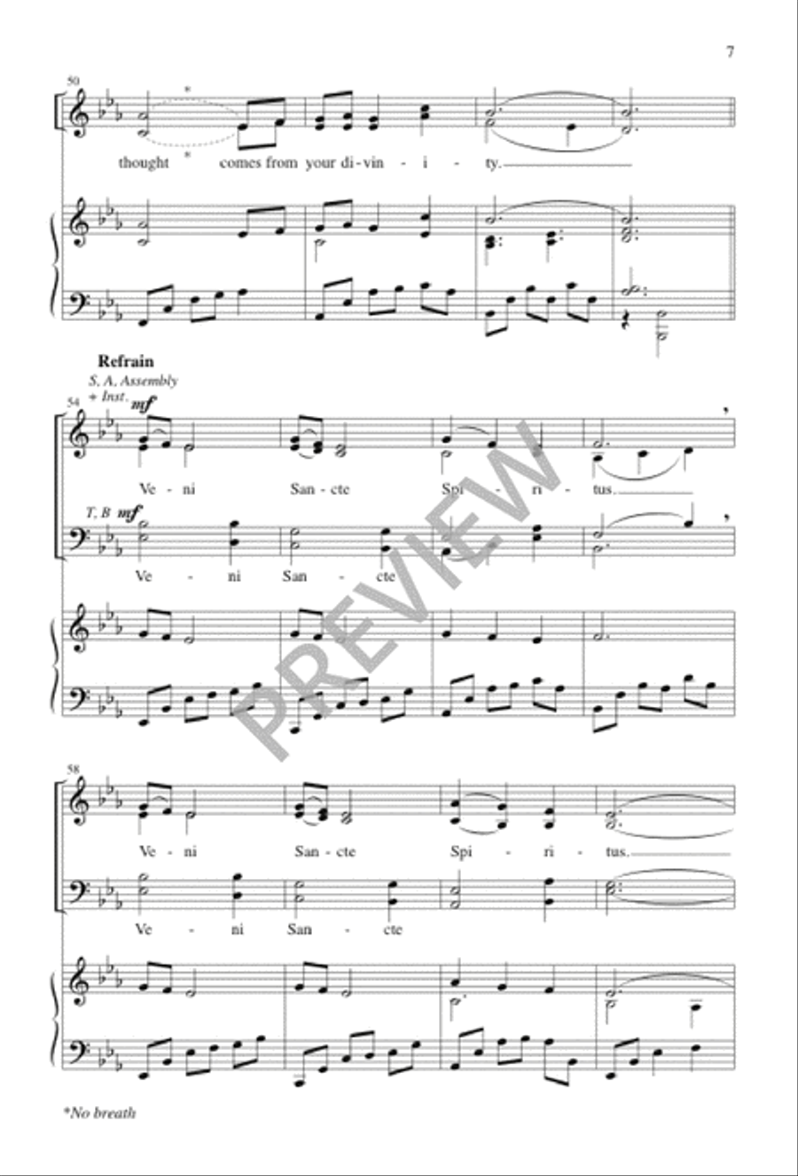 Come, O Holy Spirit, Come SA scores gallery preview page 8