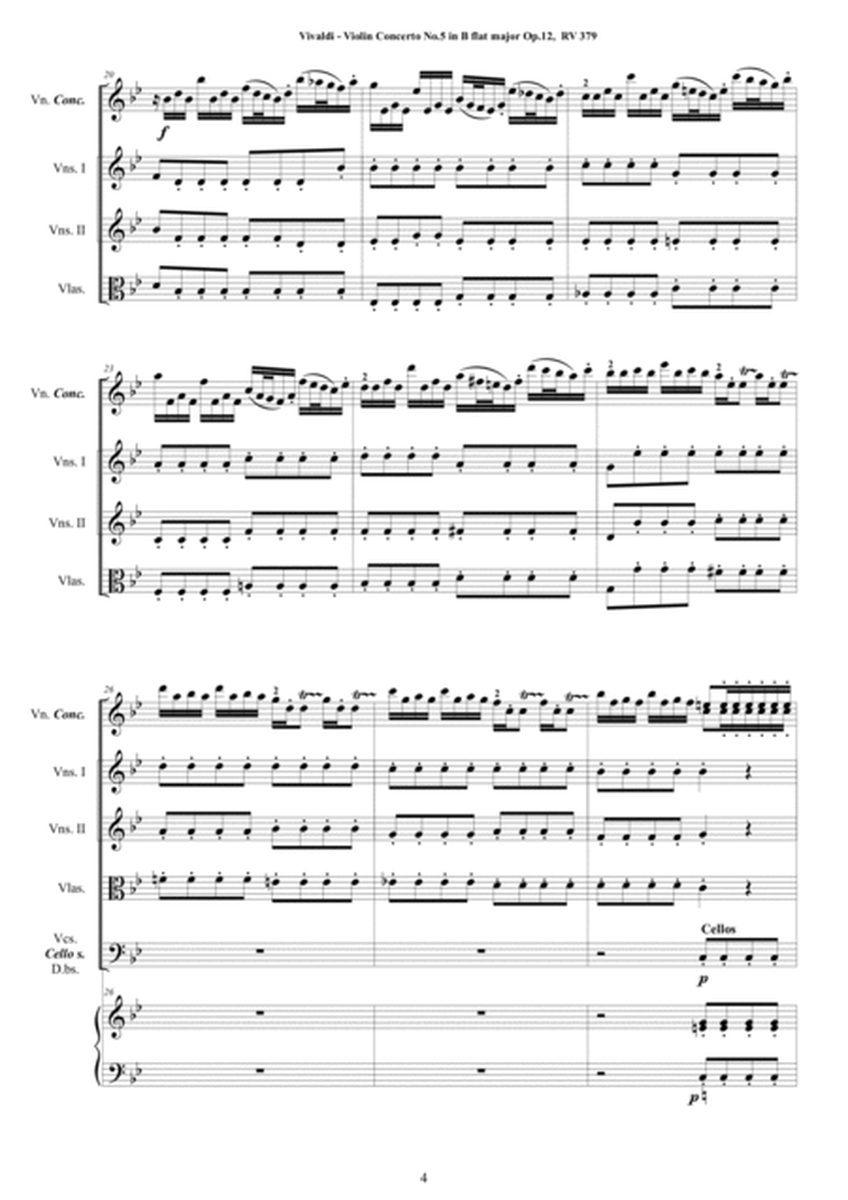 Vivaldi - Violin Concerto No.5 in B flat major Op.12 RV 379 for Violin, Strings and Cembalo image number null