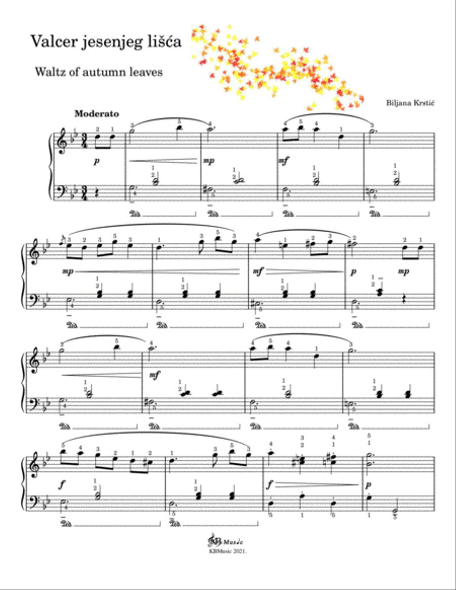 Waltz of autumn leaves Part scores gallery preview page 2