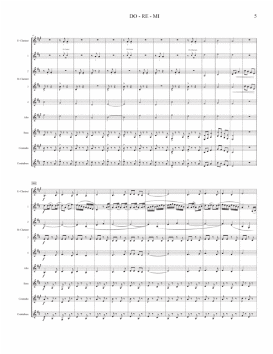 Do-Re-Mi Clarinet Choir scores gallery preview page 5