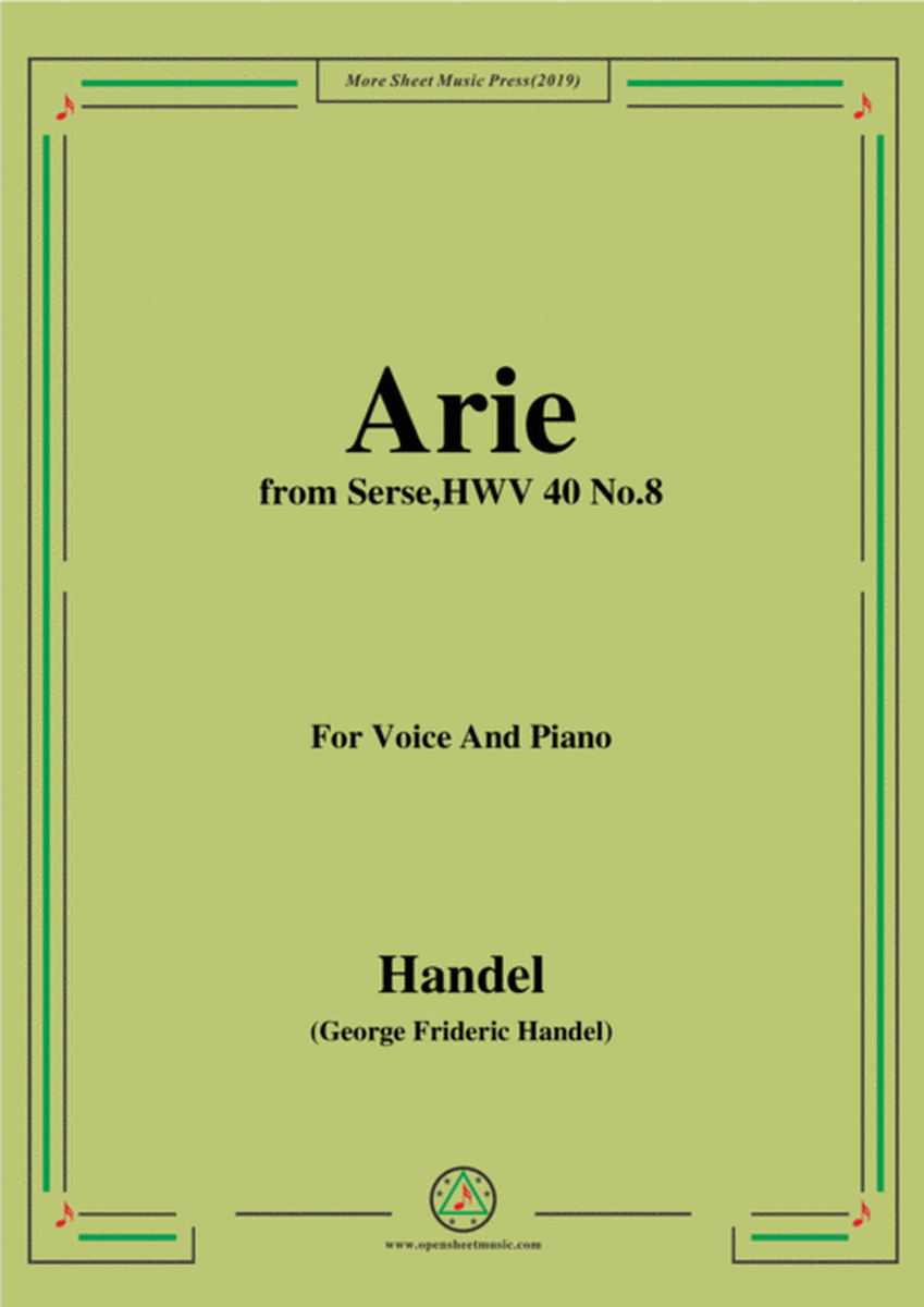 Handel-Arie,from Serse HWV 40 No.8,for Voice&Piano image number null
