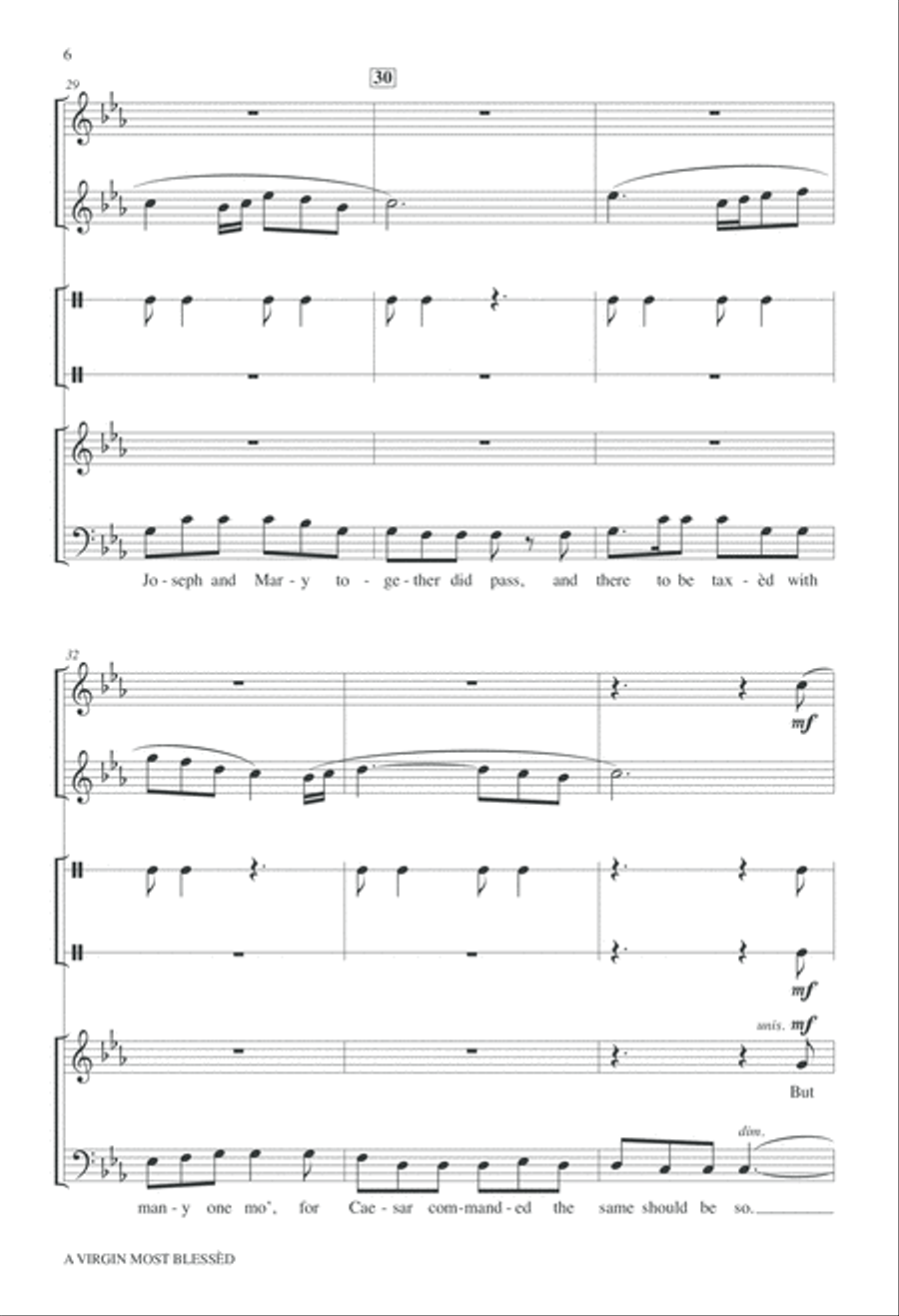 A Virgin Most Blessed 4-Part scores gallery preview page 6