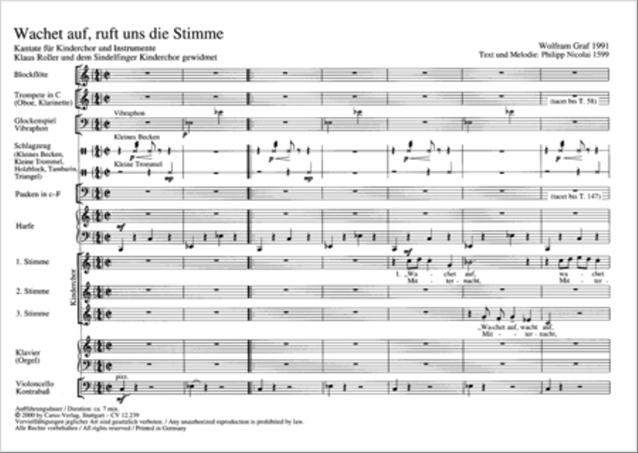 Wake, o wake and hear the voices 3-Part scores gallery preview page 2