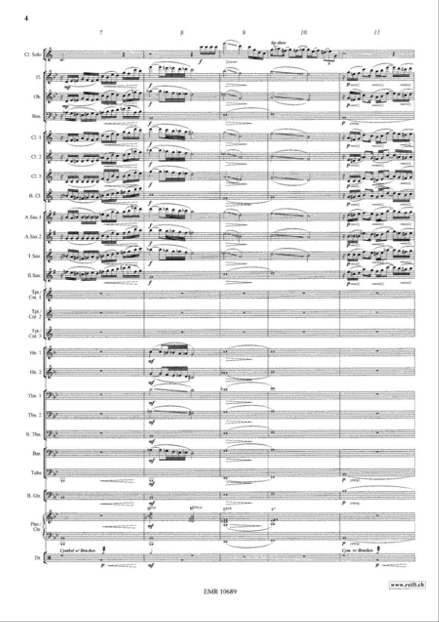Concerto For Clarinet Concert Band scores gallery preview page 5