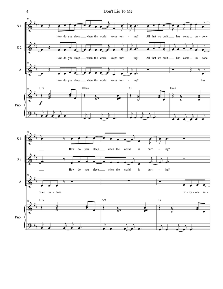 Don't Lie To Me SSA scores gallery preview page 4