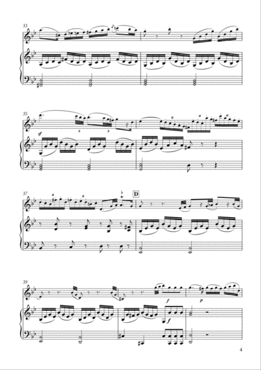 Largo e cantabile’ from 'How Do You Do' Op.33-5, Hob.III:41 for Flute & Piano Flute Solo scores gallery preview page 4