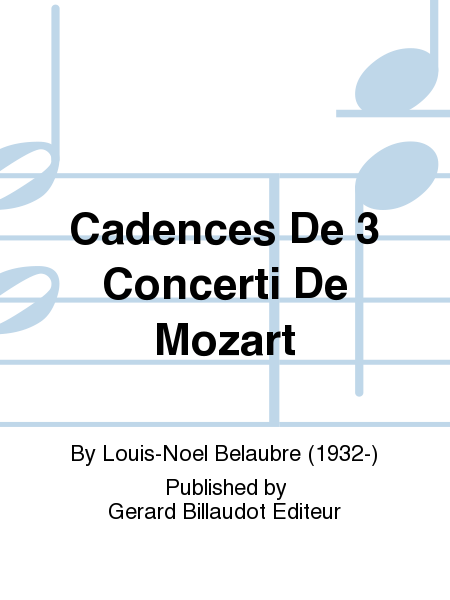Cadences de 3 Concerti de Mozart
