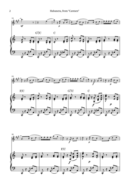 Habanera (for solo alto sax w/ piano accompaniment) image number null