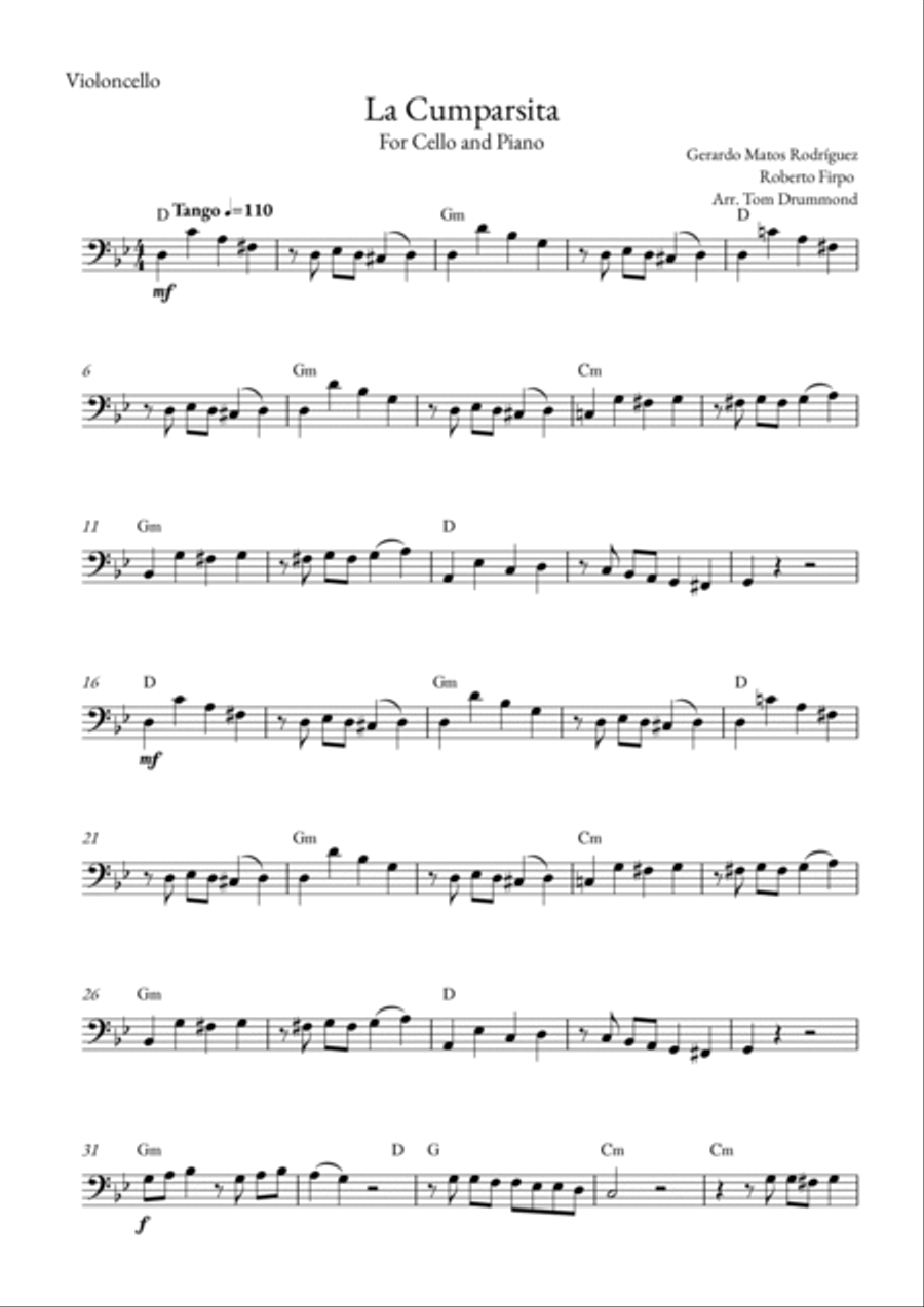 La Cumparsita Piano scores gallery preview page 5