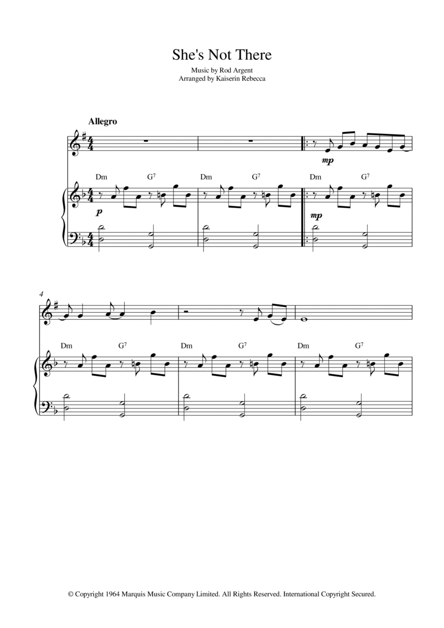 She's Not There Trumpet Solo scores gallery preview page 1